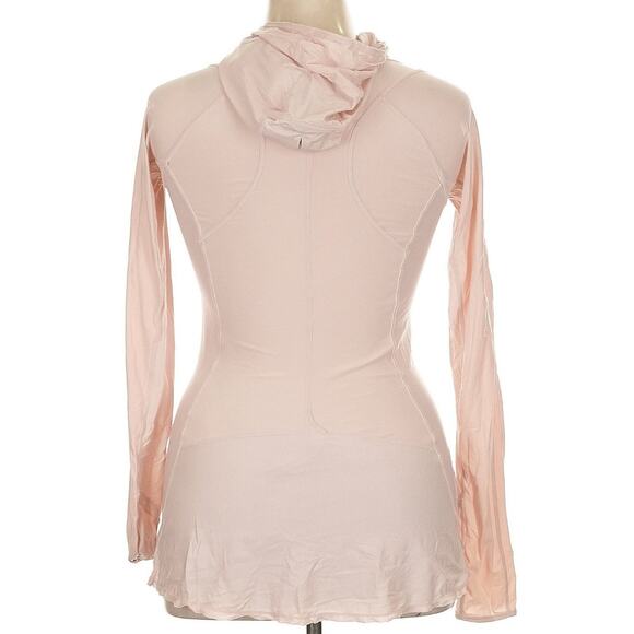 Lululemon Active Light Weight Pink Long Sleeve Shirt With Hood - Picture 3 of 5
